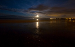 Moon Reflection on Filey Bay